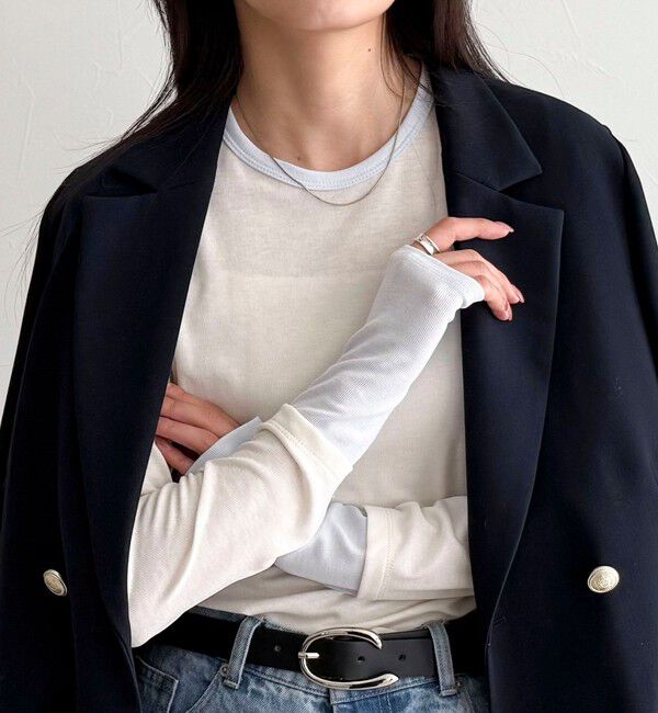 fredy emue「シアーリブレイヤードロンTシャツ」|Tシャツ・カットソー|オフホワイト