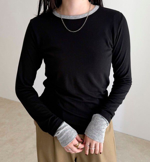 fredy emue「シアーリブレイヤードロンTシャツ」|Tシャツ・カットソー|