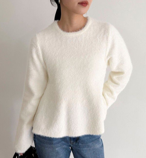 fredy emue「シャギーペプラムニットプルオーバー」|ニット・セーター|