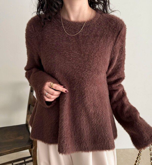 fredy emue「シャギーペプラムニットプルオーバー」|ニット・セーター|