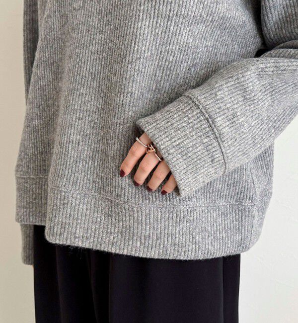 fredy emue「リブ見えニットソーVネックプルオーバー」|Tシャツ・カットソー|