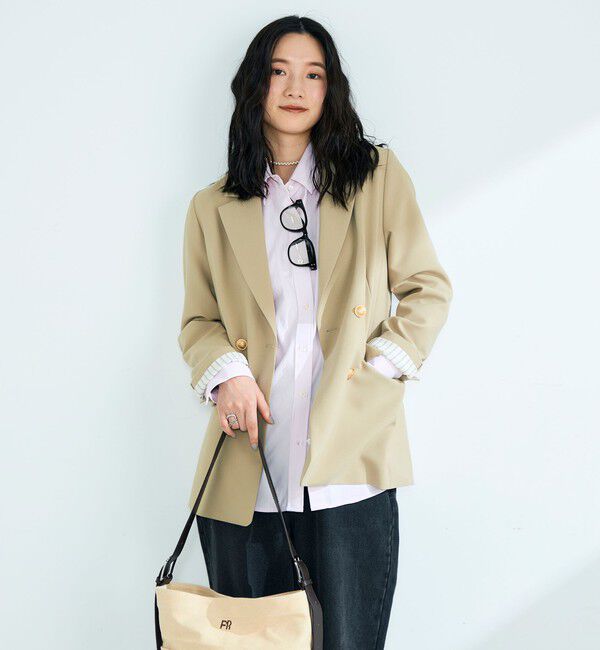 fredy emue「【3サイズ展開/オンオフ使える】ダブルブレストジャケット」|テーラードジャケット|