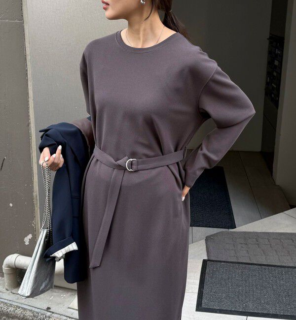 fredy emue「ジョーゼットベルト付きワンピース」|ワンピース|