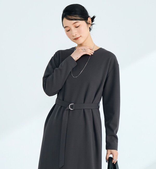 fredy emue「ジョーゼットベルト付きワンピース」|ワンピース|