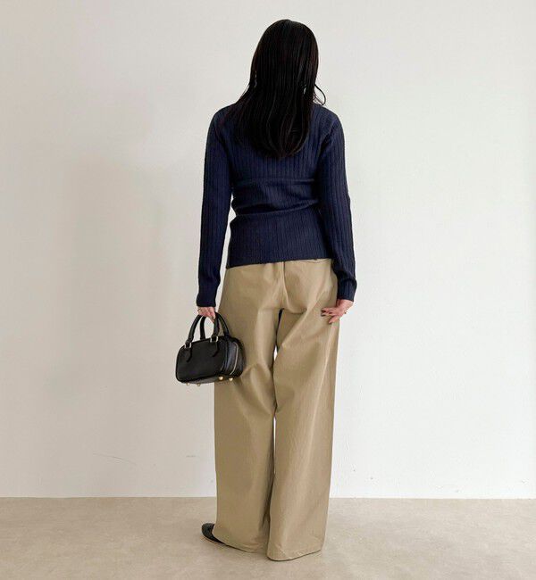 fredy emue「センタースリット衿付きプルオーバー」|ニット・セーター|