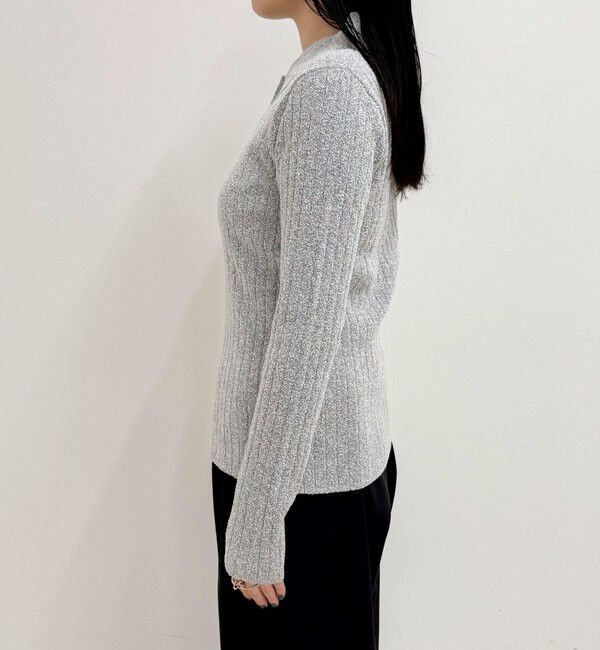 fredy emue「センタースリット衿付きプルオーバー」|ニット・セーター|