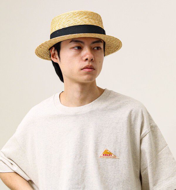 GLOSTER「【夏の定番クラシック】STRAW BOATHER HAT カンカン帽」|ハット|