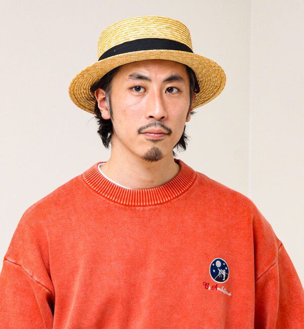 GLOSTER「【夏の定番クラシック】STRAW BOATHER HAT カンカン帽」|ハット|