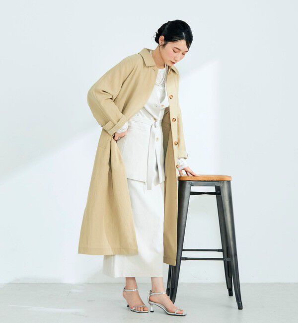 fredy emue「リネン混タンブラーステンカラーコート」|ステンカラーコート|