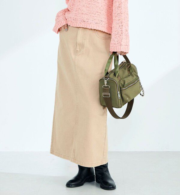 fredy emue「細ベルト付きタイトスカート」|スカート|ベージュ