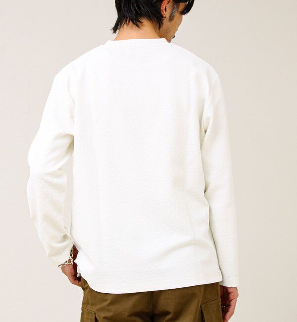 GLOSTER「【素材で魅せる】フクレリンクスジャガードロンT」|Tシャツ・カットソー|