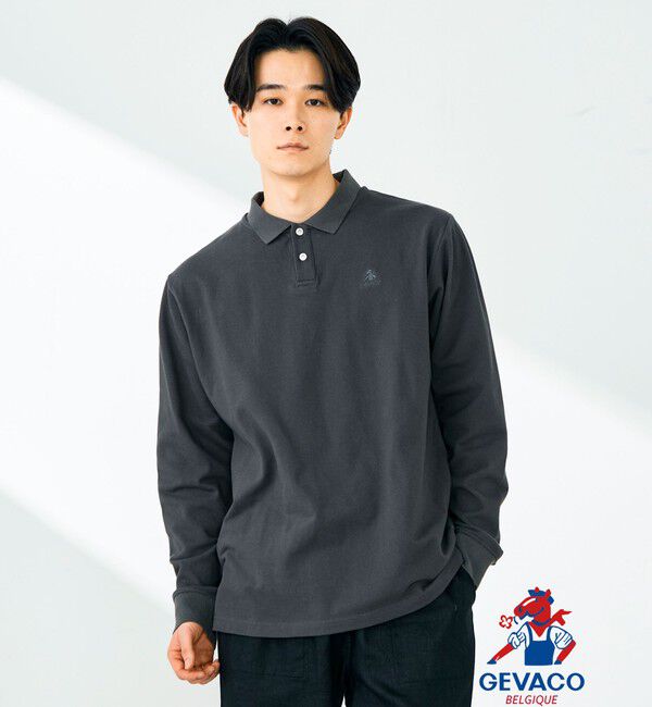 GLOSTER「【GEVACO/ゲバコ】ロングスリーブ ポロシャツ」|ポロシャツ|チャコールグレー