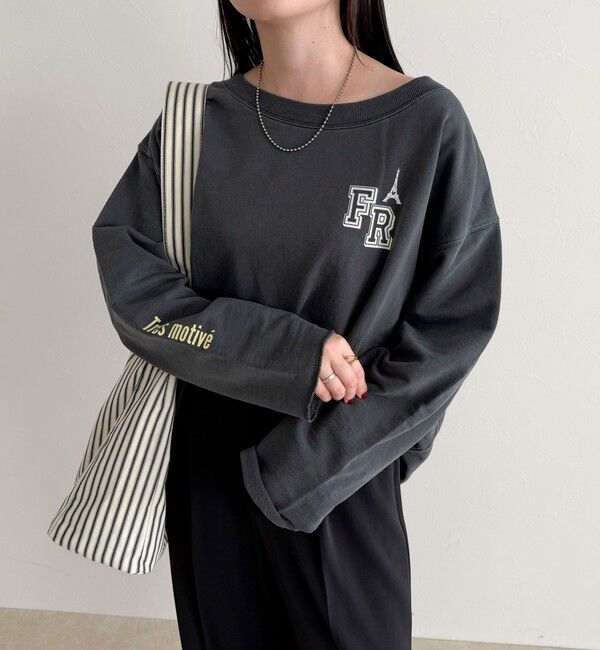 fredy emue「ヴィンテージ加工裏毛オフショルプルオーバー」|Tシャツ・カットソー|