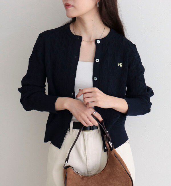 fredy emue「FR刺繍ケーブル柄ニットカーディガン」|カーディガン|