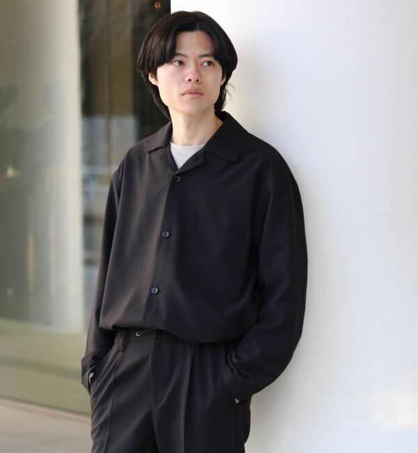 GLOSTER「【春夏に着たい上品素材】リネンタッチドビーワークシャツ」|シャツ・ブラウス|