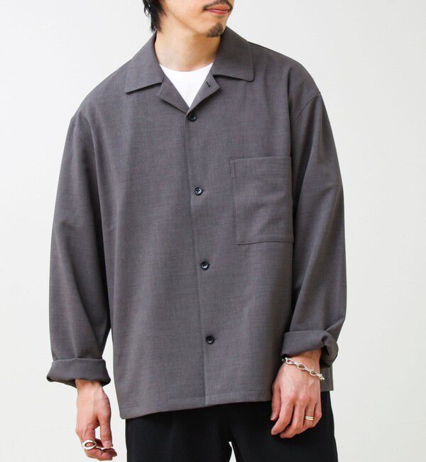 GLOSTER「【春夏に着たい上品素材】リネンタッチドビーワークシャツ」|シャツ・ブラウス|