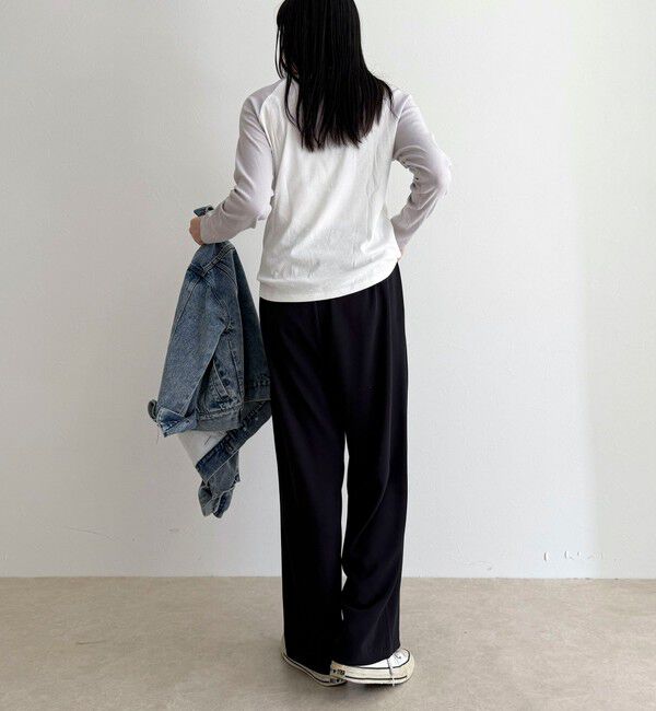 fredy emue「【4サイズ展開/リピーター続出！】とろみツイルストレートイージーパンツ」|チノ|