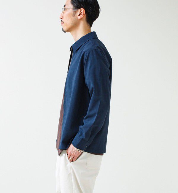 GLOSTER「【きれい見え快適素材】ドライポリ Classy Zipシャツ」|シャツ・ブラウス|