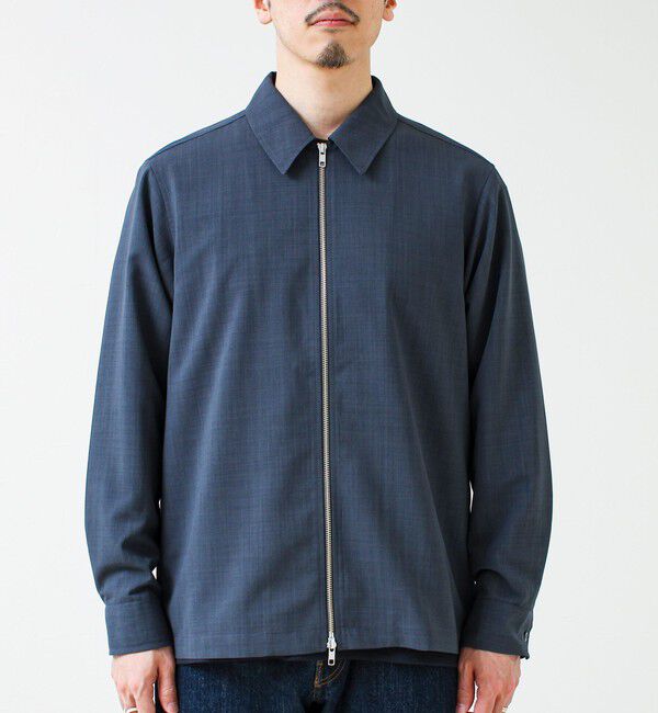 GLOSTER「【きれい見え快適素材】ドライポリ Classy Zipシャツ」|シャツ・ブラウス|