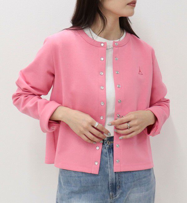 fredy emue「ドット釦ポンチカーディガン」|カーディガン|ピンク