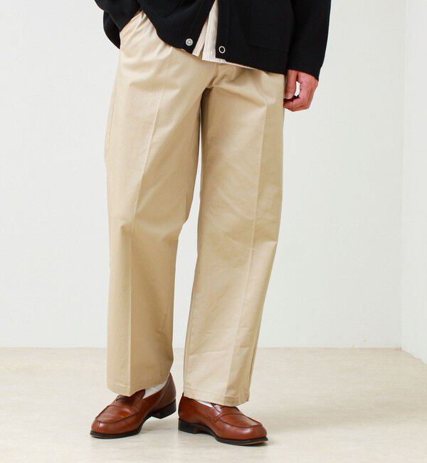 GLOSTER「【大人の万能パンツ】タックチノイージートラウザー」|チノ|