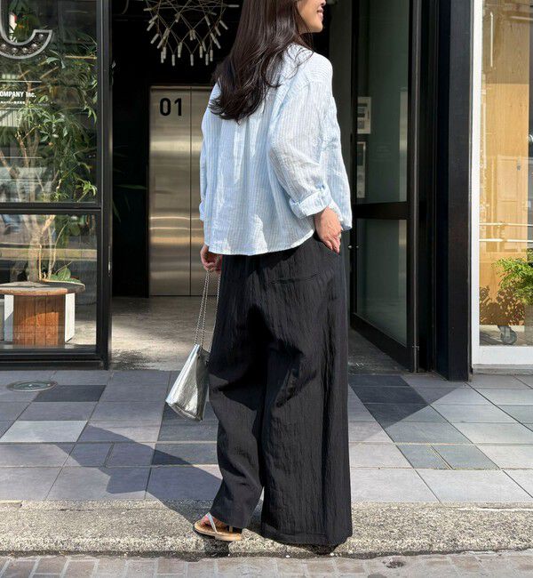 fredy emue「LINEN100 クロップドシャツ」|シャツ・ブラウス|