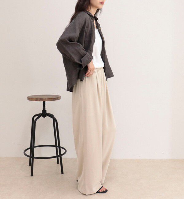 fredy emue「LINEN100 クロップドシャツ」|シャツ・ブラウス|