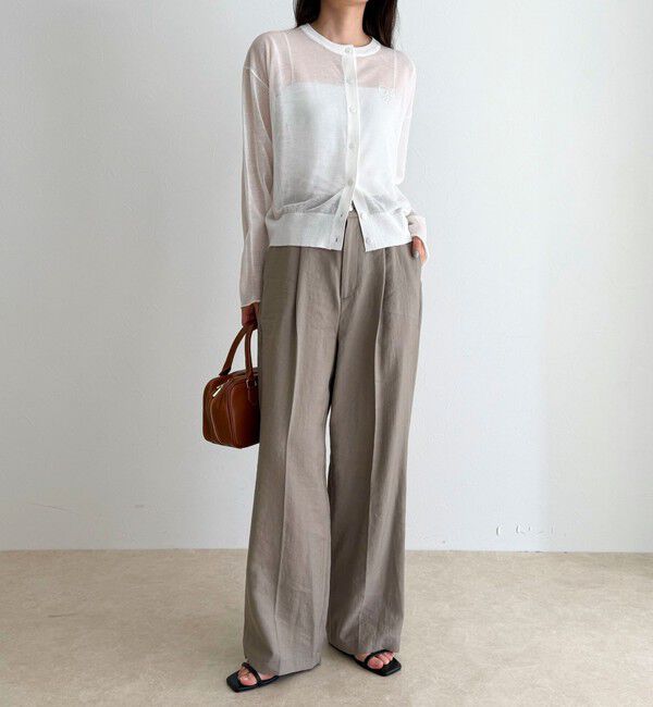 fredy emue「刺繍入りシアーニットカーディガン」|カーディガン|