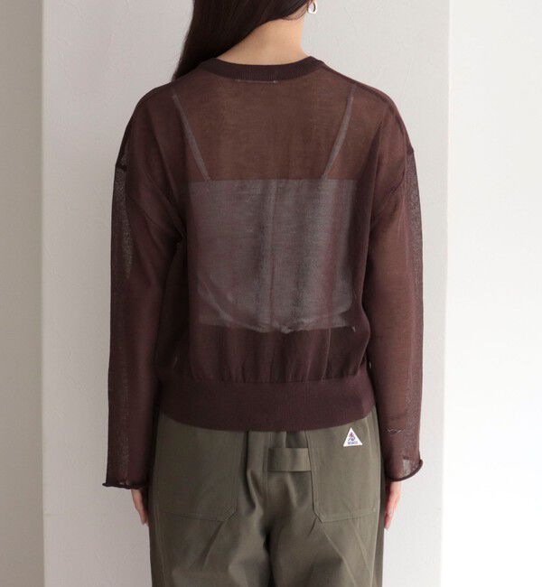 fredy emue「刺繍入りシアーニットカーディガン」|カーディガン|