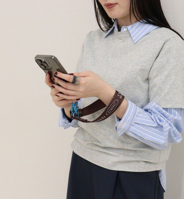 fredy emue「【JOli JOli/ジョリジョリ】ジャガードロゴマルチストラップ S」|チャーム・キーホルダー|ブラウン