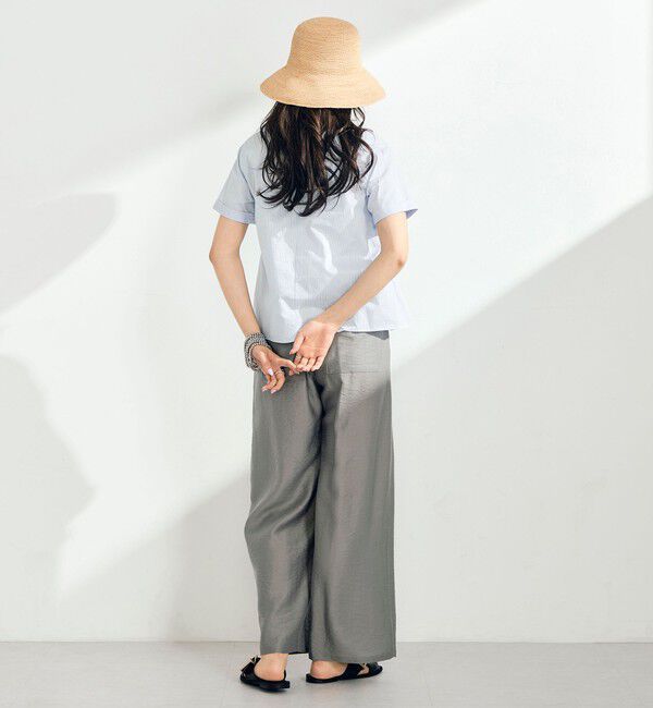 fredy emue「【接触冷感】ドライタンブラーセミワイドイージーパンツ」|チノ|
