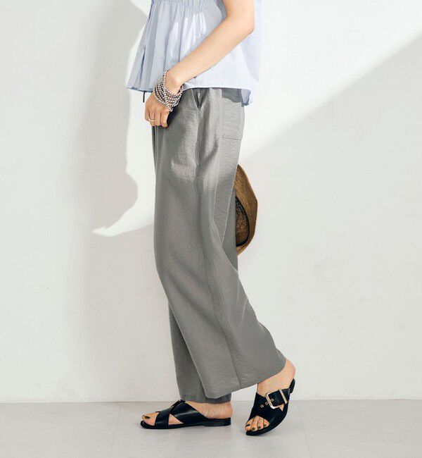 fredy emue「【接触冷感】ドライタンブラーセミワイドイージーパンツ」|チノ|