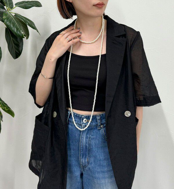 fredy emue「【人気の為、再販売！】パール/メタルマルチロングネックレス」|ネックレス|