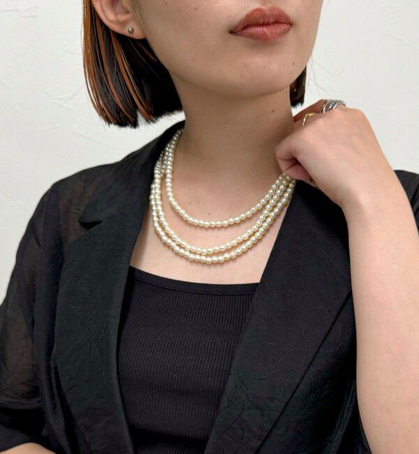 fredy emue「【人気の為、再販売！】パール/メタルマルチロングネックレス」|ネックレス|