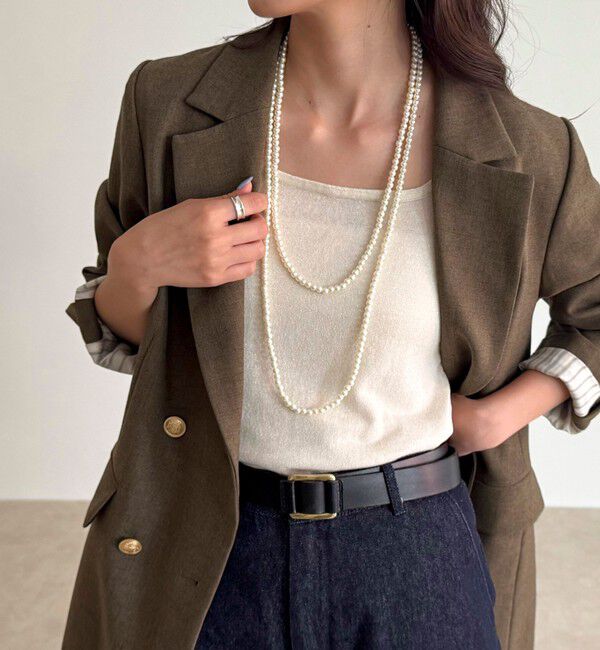 fredy emue「【人気の為、再販売！】パール/メタルマルチロングネックレス」|ネックレス|