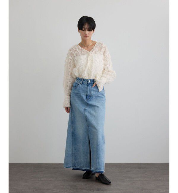 SALON adam et rope'「モチーフカットジャガードブラウス」|シャツ・ブラウス|