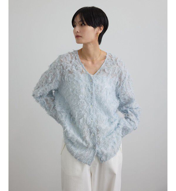 SALON adam et rope'「モチーフカットジャガードブラウス」|シャツ・ブラウス|