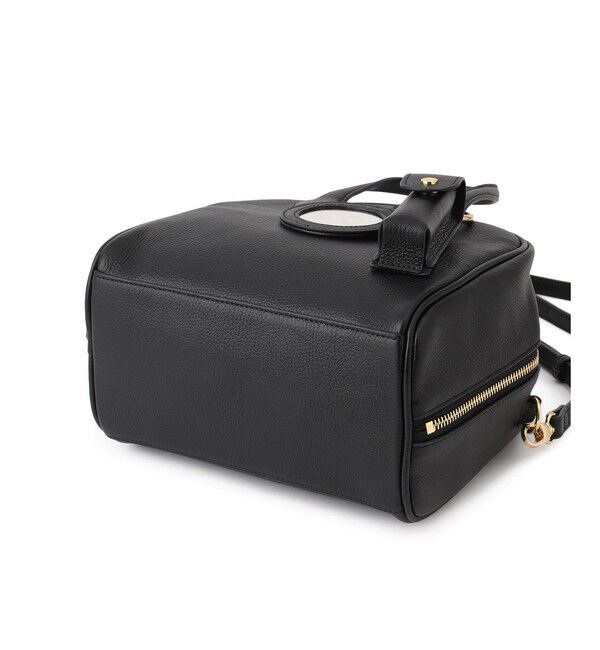 SALON adam et rope'「【WEB限定】【WS（ドゥーブル）】チャーム付きナチュラルレザー2WAYキューブバッグ」|ショルダー・メッセンジャー|