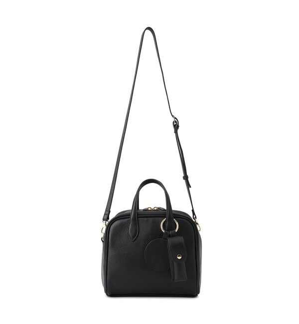 SALON adam et rope'「【WEB限定】【WS（ドゥーブル）】チャーム付きナチュラルレザー2WAYキューブバッグ」|ショルダー・メッセンジャー|