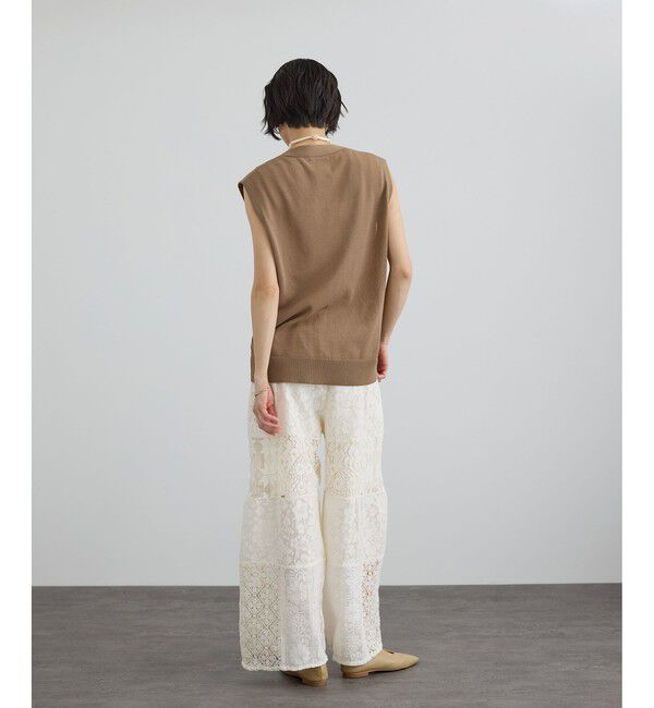 SALON adam et rope'「【WEB限定】ドライタッチメタルボタンニットジレ / ベスト［洗える］」|ベスト・ジレ|