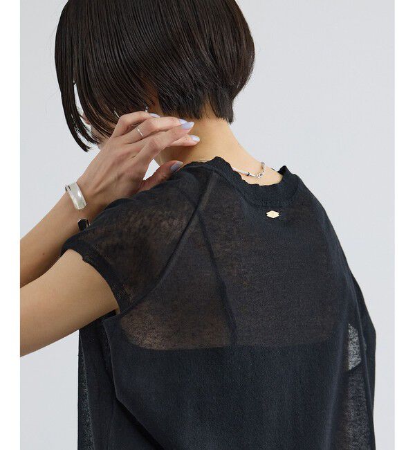 SALON adam et rope'「コットンリネンシアーVネックベスト」|ベスト・ジレ|