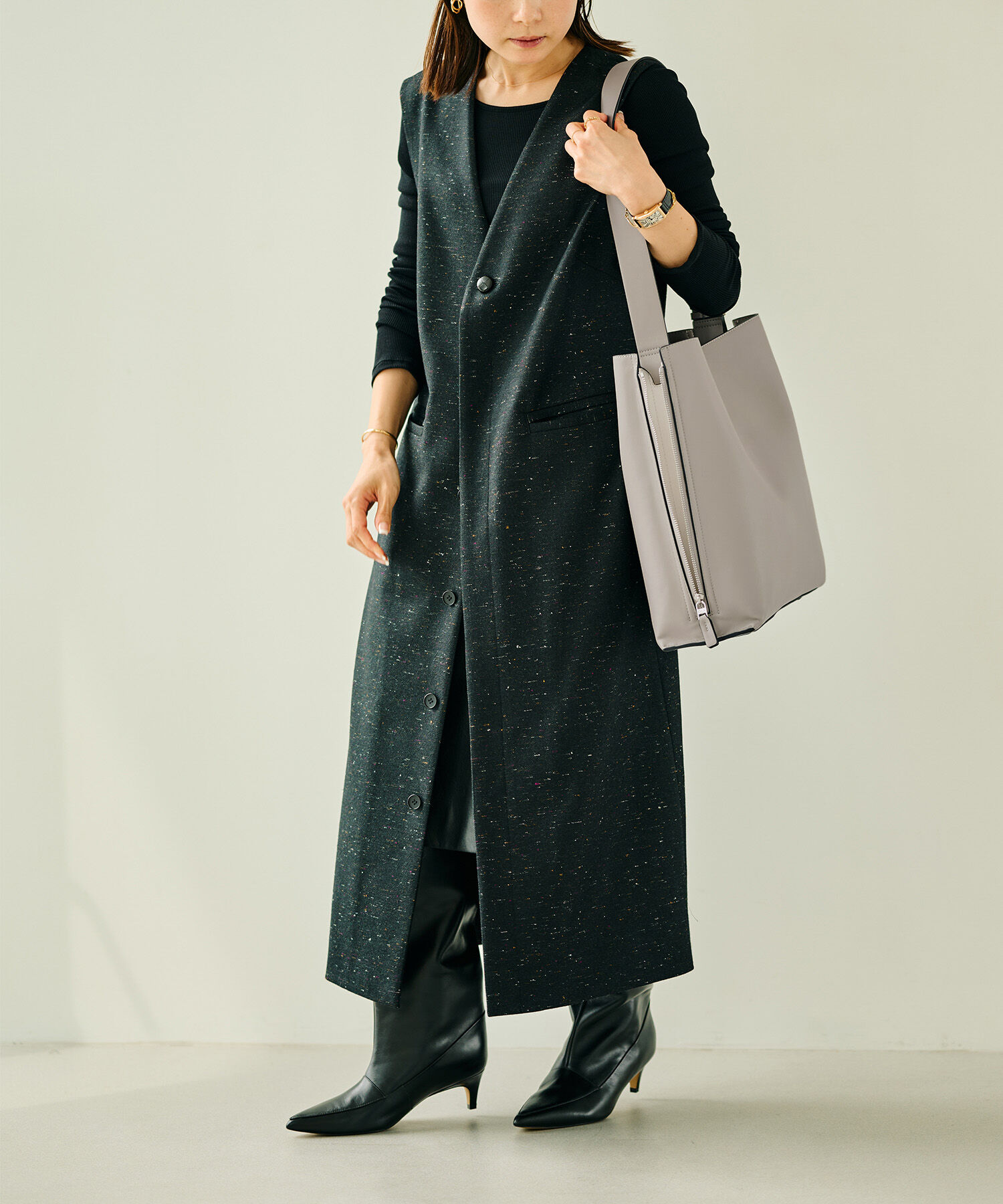 E'POR「【A4対応】【通勤】【E'POR】Y BAG Shoulder Large（サイドジップショルダーバッグ）【WEB限定/一部店舗限」|ショルダー・メッセンジャー|