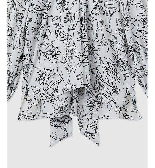 ROPE「ハンドフラワーバックタイブラウス/セットアップ対応」|シャツ・ブラウス|