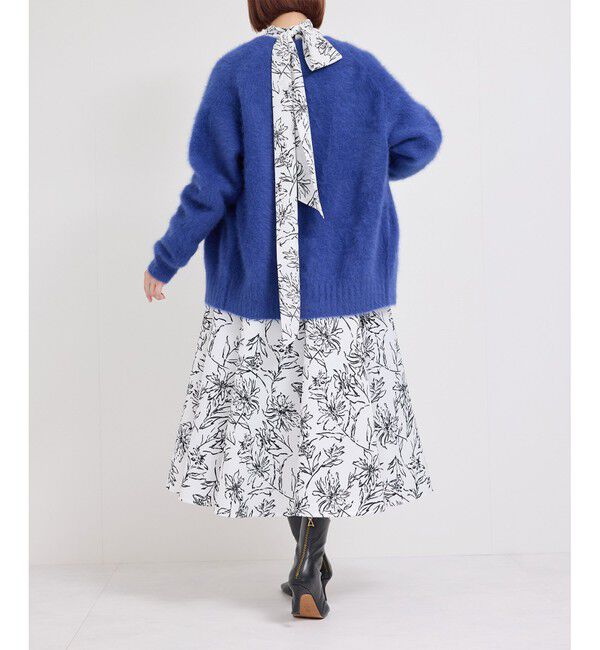 ROPE「ハンドフラワーバックタイブラウス/セットアップ対応」|シャツ・ブラウス|