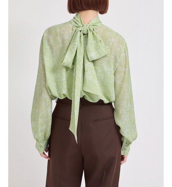 ROPE「ハンドフラワーバックタイブラウス/セットアップ対応」|シャツ・ブラウス|