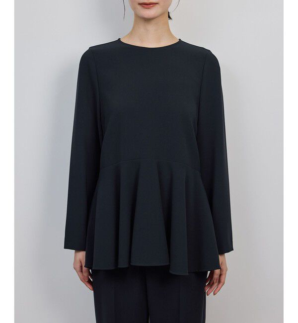 ROPE「トリアセダブルクロスペプラムブラウス/イージーケア」|シャツ・ブラウス|