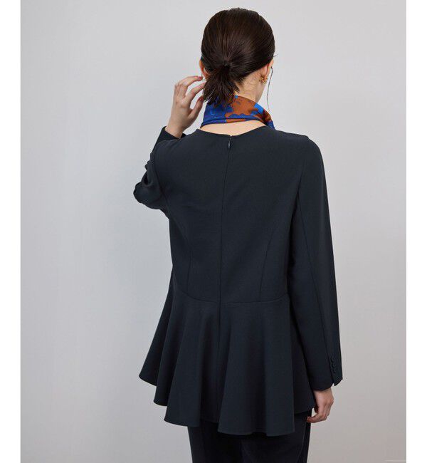 ROPE「トリアセダブルクロスペプラムブラウス/イージーケア」|シャツ・ブラウス|