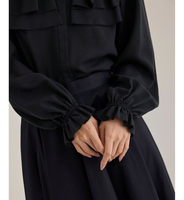 ROPE「【洗える】ダブルヨークギャザーブラウス」|シャツ・ブラウス|