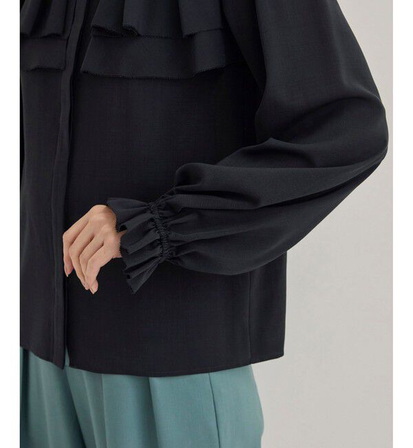 ROPE「【洗える】ダブルヨークギャザーブラウス」|シャツ・ブラウス|