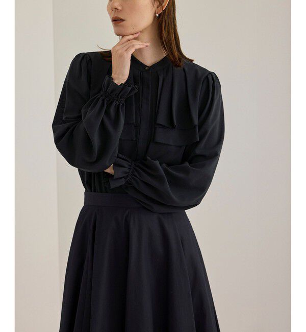 ROPE「【洗える】ダブルヨークギャザーブラウス」|シャツ・ブラウス|